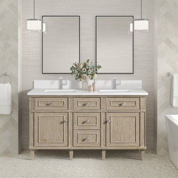 Lorelai 72" Double (Vanity Only Pricing) in Whitewashed Oak